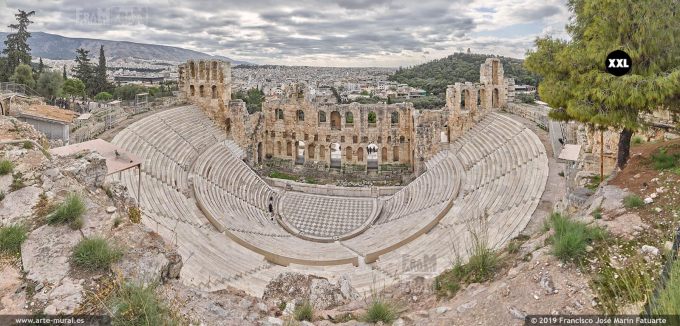 J8082205. Herodes Atticus theatre in Athens (Greece)