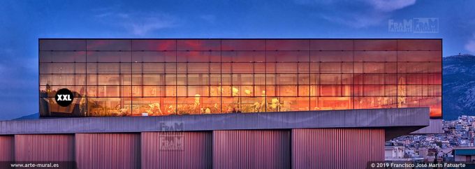 JF328635. Sunset on Acropolis museum, Athens (Greece)