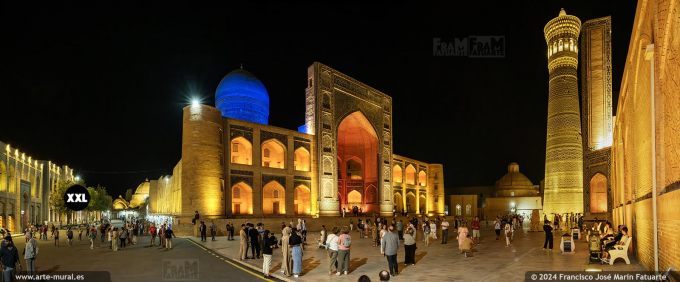 OF248801R3. Poi-Kalyan ensemble at night, Bukhara 