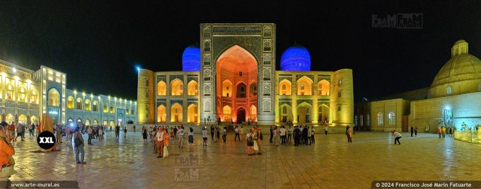 OF24880405. Poi-Kalyan ensemble at night, Bukhara 