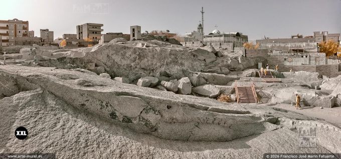 PA7R437503. The quarries of Aswan colour infrared panorama, Egypt