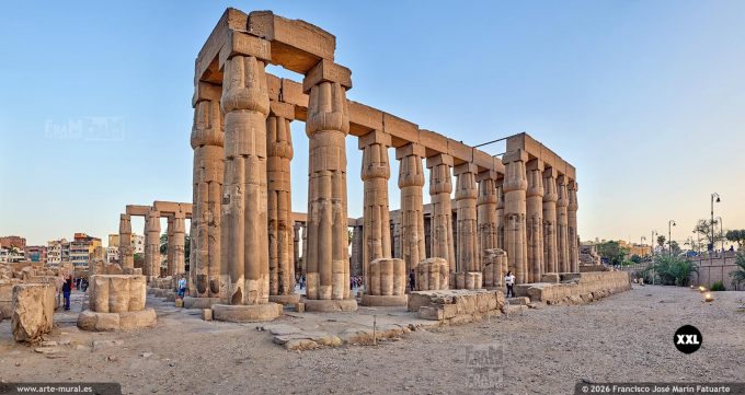PRF331405. The colonnade in the Luxor Temple Luxor  (Egypt)
