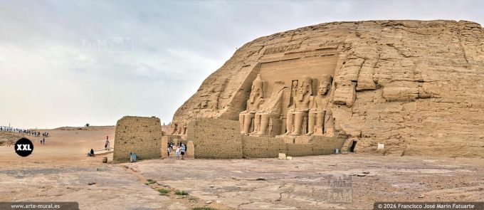 PRF6244405. Facade of Great Temple at Abu Simbel , Egypt
