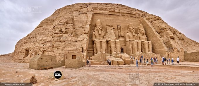 PRF6244904. Facade of Great Temple at Abu Simbel , Egypt