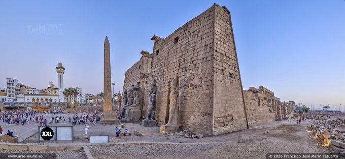 PRF6336505. Entrance of the temple and first pylon, Luxor (Egypt)