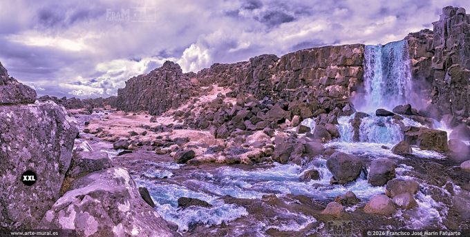 QA7R567984. Öxarárfoss waterfall in Þingvellir national park, Bláskógabyggð (Iceland)