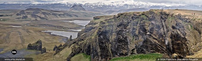 QF6742108. Rock formations seen from Dyrhólaey, South Region (Iceland)