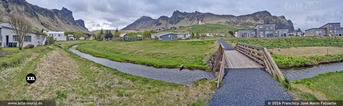 QF6755810. Vik village panorama, South Region (Iceland)