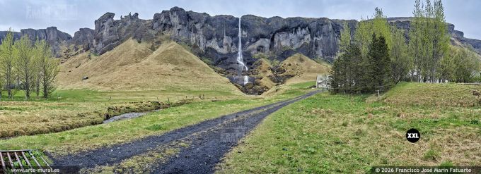 QF6779508. Hamrafoss waterfall, South Region (Iceland)