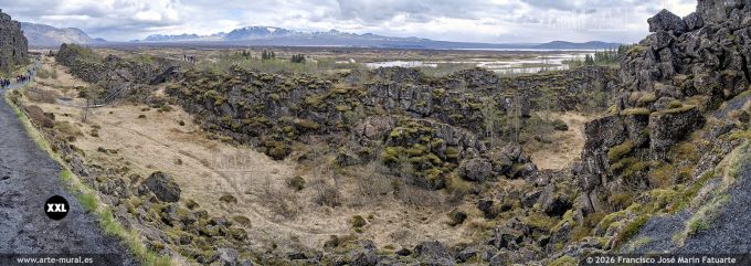 QF6943009. Almannagjá gorge, Þingvellir inational park, South Region (Iceland)