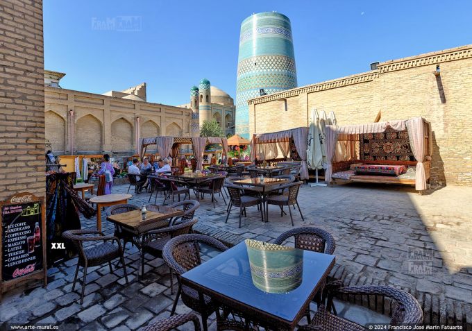 OF24788304. View from restaurant on Bir Gumbaz Mosque , Khiva (Uzbekistan)