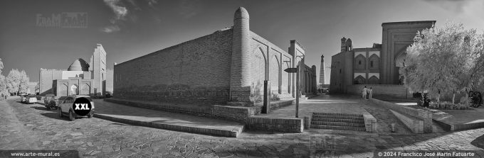 OS258904. Ancient city of Itchan Kala infrared panorama, Khiva (Uzbekistan)