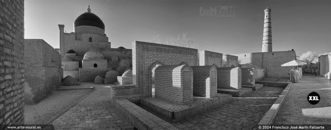 OS268304. Pahlavon Mahmud complex infrared panorama, Khiva (Uzbekistan)