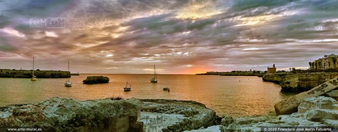 KQ040208 Sunset near Sant Nicolau Castle - Ciudadela, Menorca (Spain)