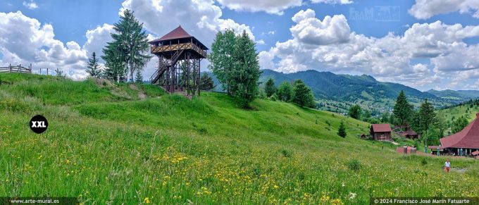 OF4609503. Watchtower and spring lanscape near Sadova in Bucovina