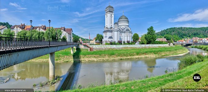 OF4679003. Holy Trinity Church seen from the other side of river Târnava Mare, Sighişoara 