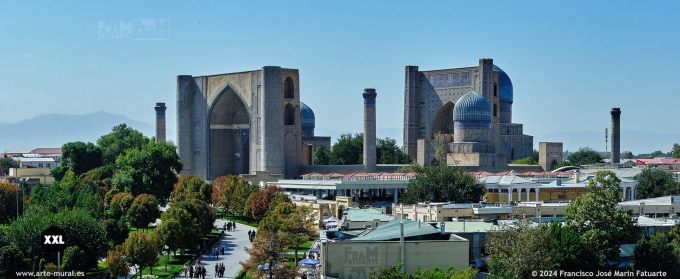 OF240535F2. Bibi-Khanym Mosque skyline, Samarkand (Uzbekistan)