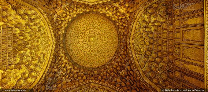 OF24992604. . Interior ceiling of a mausoleum in Shakhi Zinda necropolis, Samarkand (Uzbekistan)