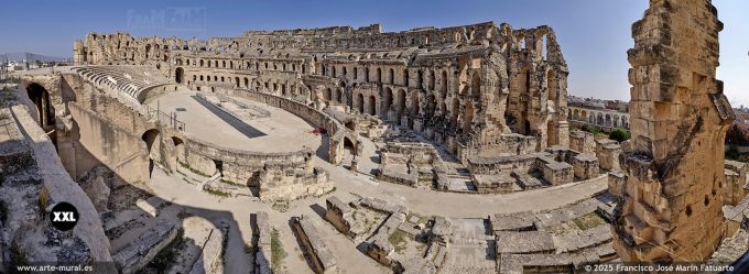 P5552017. The Amphitheatre of El Jem in the modern-day city of El Djem, Tunisia.