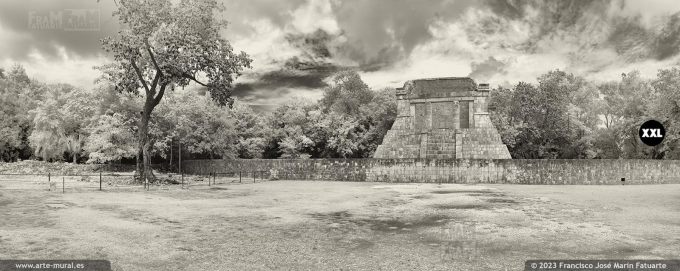 NA182506. Chichén Itzá, The Temple of the Bearded Man (infrared). 