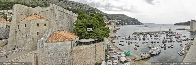 G3826106. Old Port of Dubrovnik from city fortifications (Croatia)