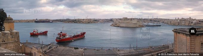 FQ033004. View from Valletta. Fort St. Angelo