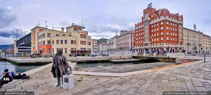 OF4407003. Statue of Josef Ressel in the Port of Trieste (Italy)